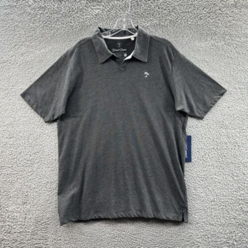 Desert‎ Dunes Polo Shirt Men's Large Gray Short Sleeve Polo Shirt Men's L